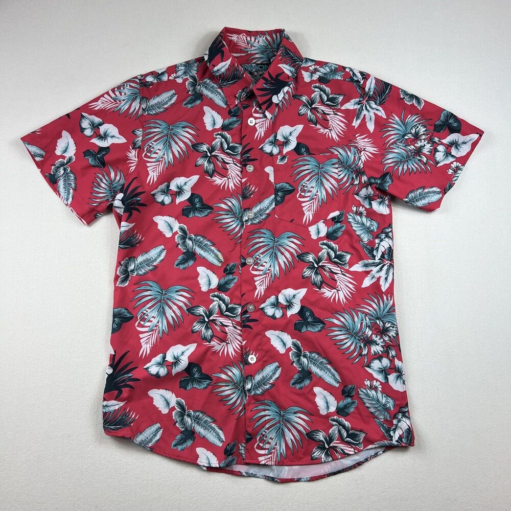 Dixxon Shirt Mens Small The Miami Hawaiian Floral Button Up Summer Casual